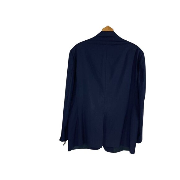 Hart Schaffner Marx Men's Blazer Blue Lined Notch Lapel Two Button Vented 46R - Picture 3 of 9